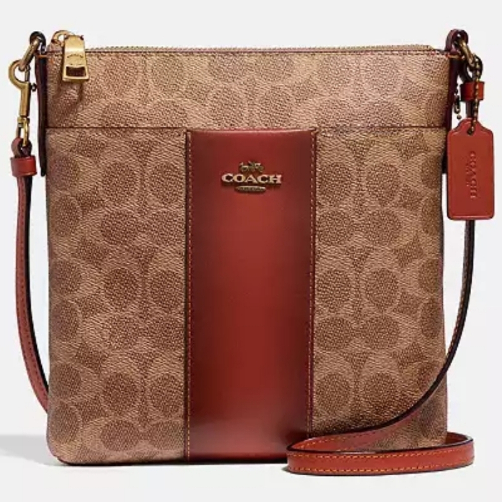 Coach Kitt Messenger Crossbody In Colorblock Signature 41321 Original packaging!
